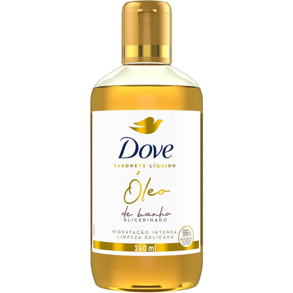 Dove Óleo de Banho Hidratação Intensa e Limpeza Delicada Glicerinado 240ml
