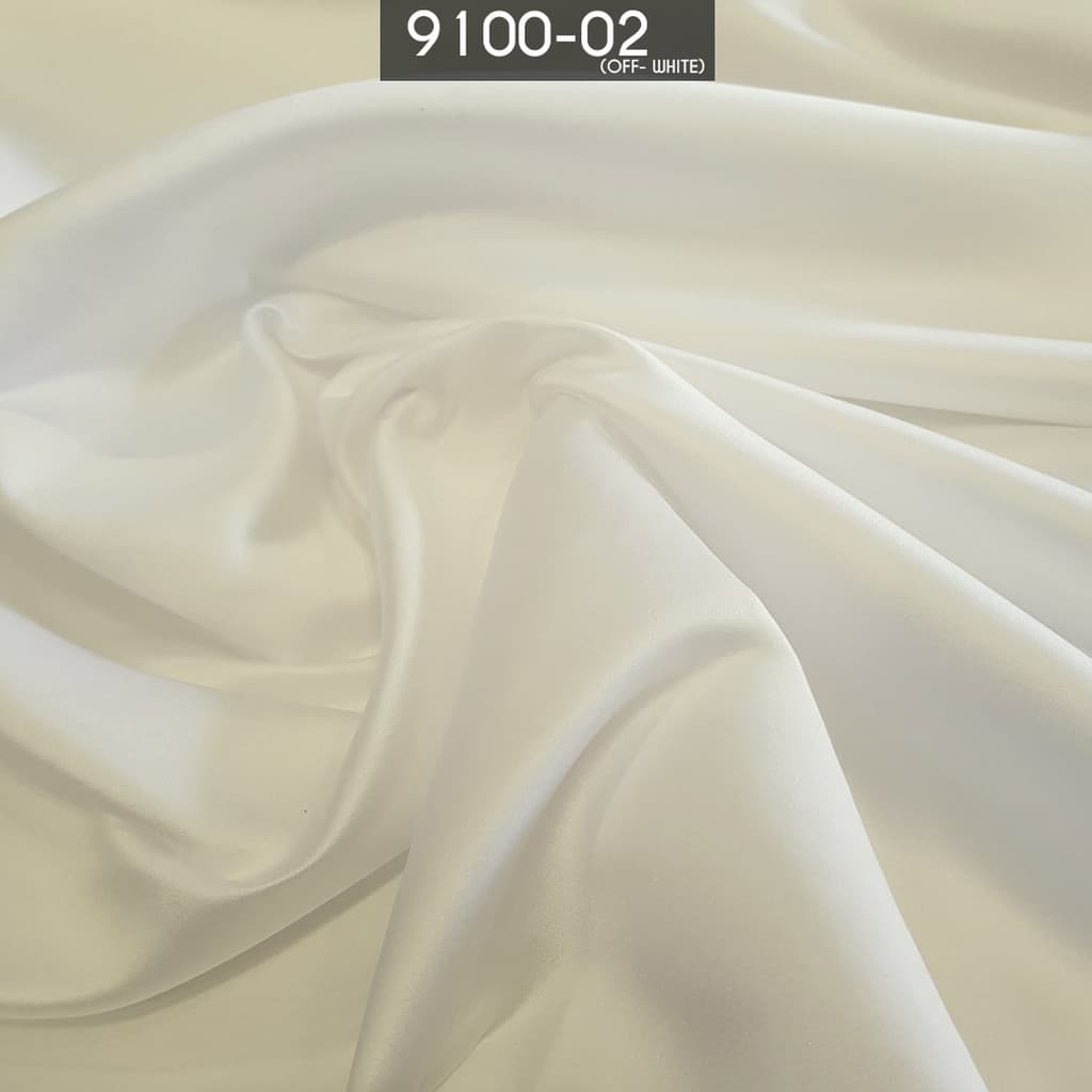 Tecido Cetim Italiano 100% Poliester Off White