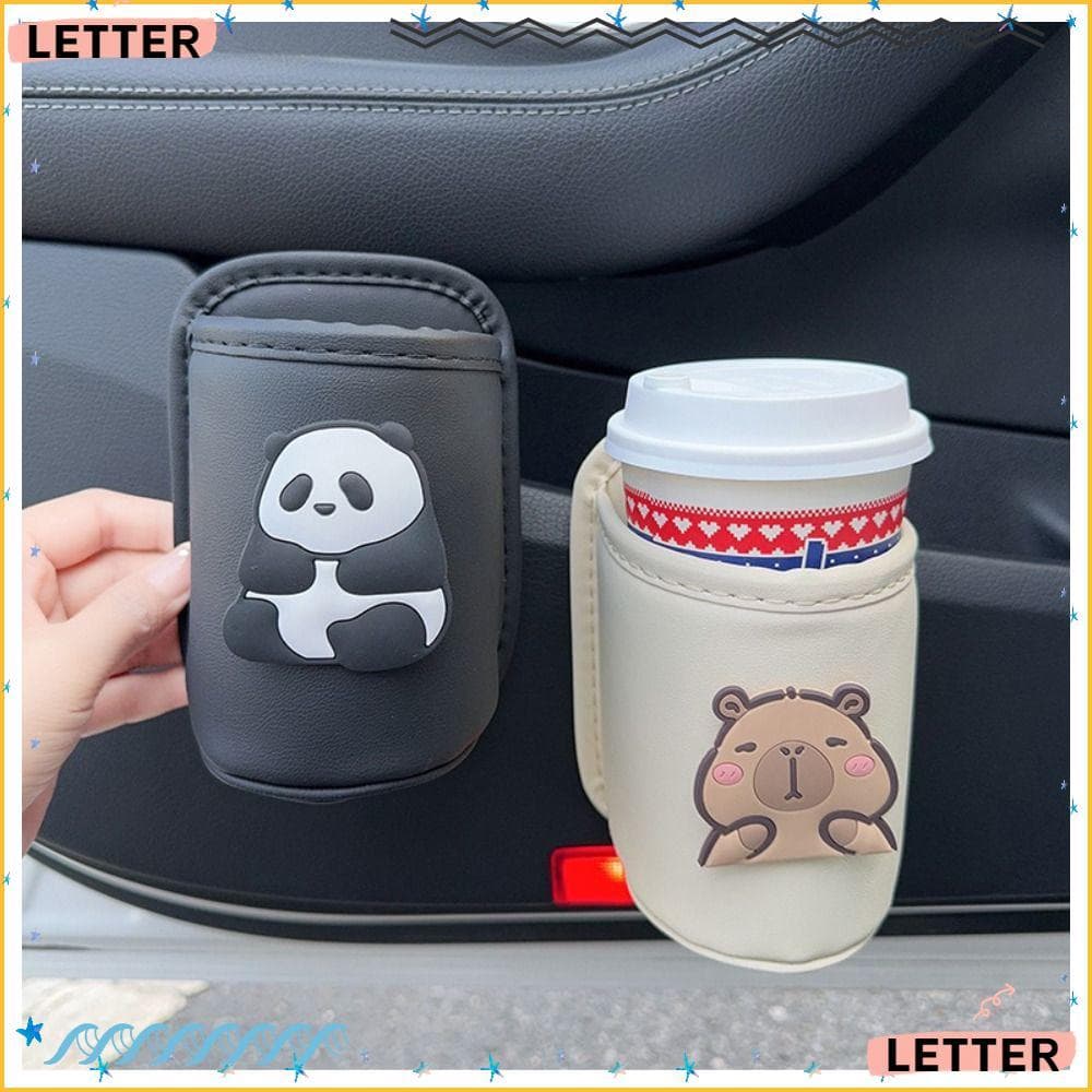 Suporte Para Bebidas De Carro Carta , Copo Panda Capivara , Gancho De Couro PU Universal Copos