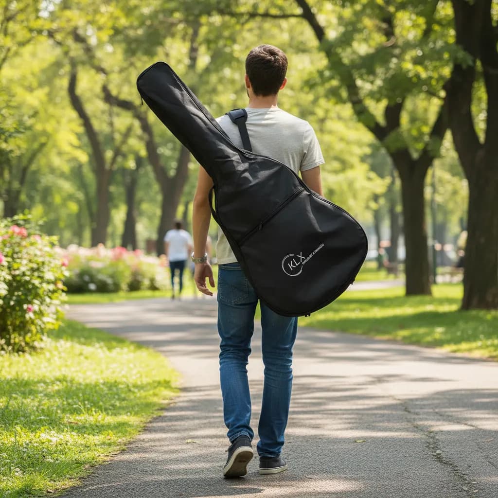 Capa Violão Bolso Externo Com Alças Nylon Resistente Klx