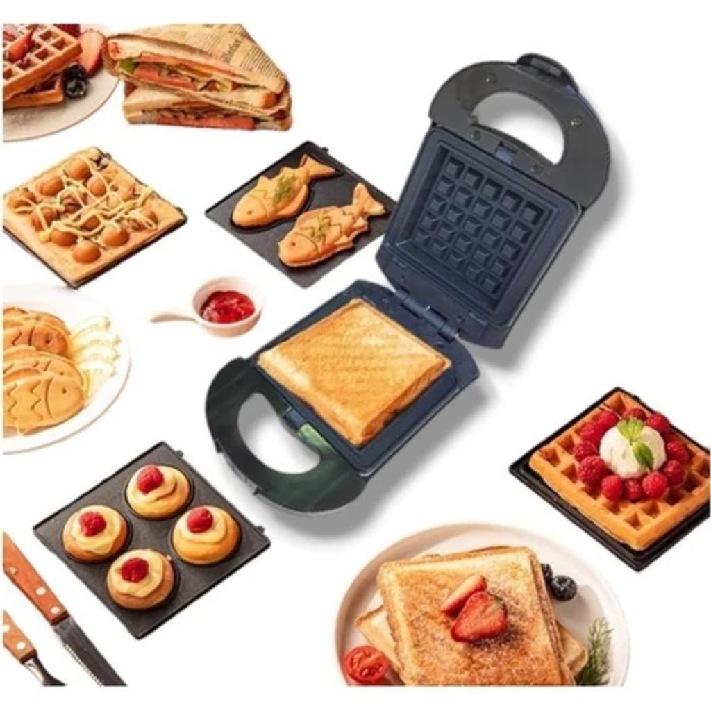 Nova -Sanduicheira, Máquina Multifuncional Leve, Para Fazer Pão Com Aquecimento Frente E Verso