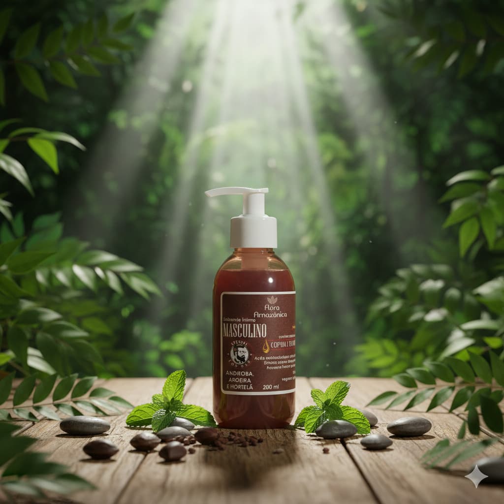 Sabonete íntimo masculino - bactericida, fungicida, cicatrizante e calmante - regula o pH - 200ml