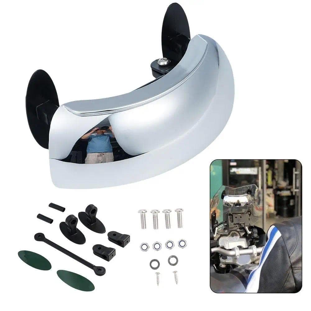 Espelho Para Pára-Brisa De Motocicleta-Retrovisor Grande Angular Com Convexo HD Parabólico Claro Peças De Moto Q2V1