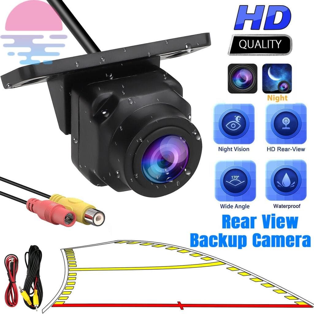 Câmera De Backup De Visão Traseira De Carro À Prova D'água 170o-HD Night Vision AHD/CVBS Olho De Peixe De Dupla Finalida