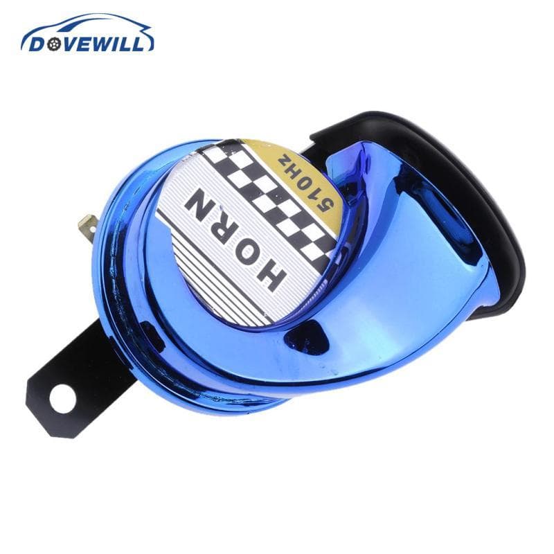 [Dovewill] Sirene De Buzina De Ar De Caracol Alto 130dB Para Motocicleta E Carro À Prova D'água 510 Hz 12 V DC (Azul)