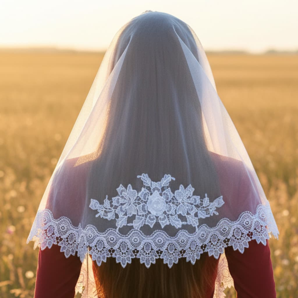 Véu Ccb Renda Larga Aplique De Flores 3D Renda Guipir