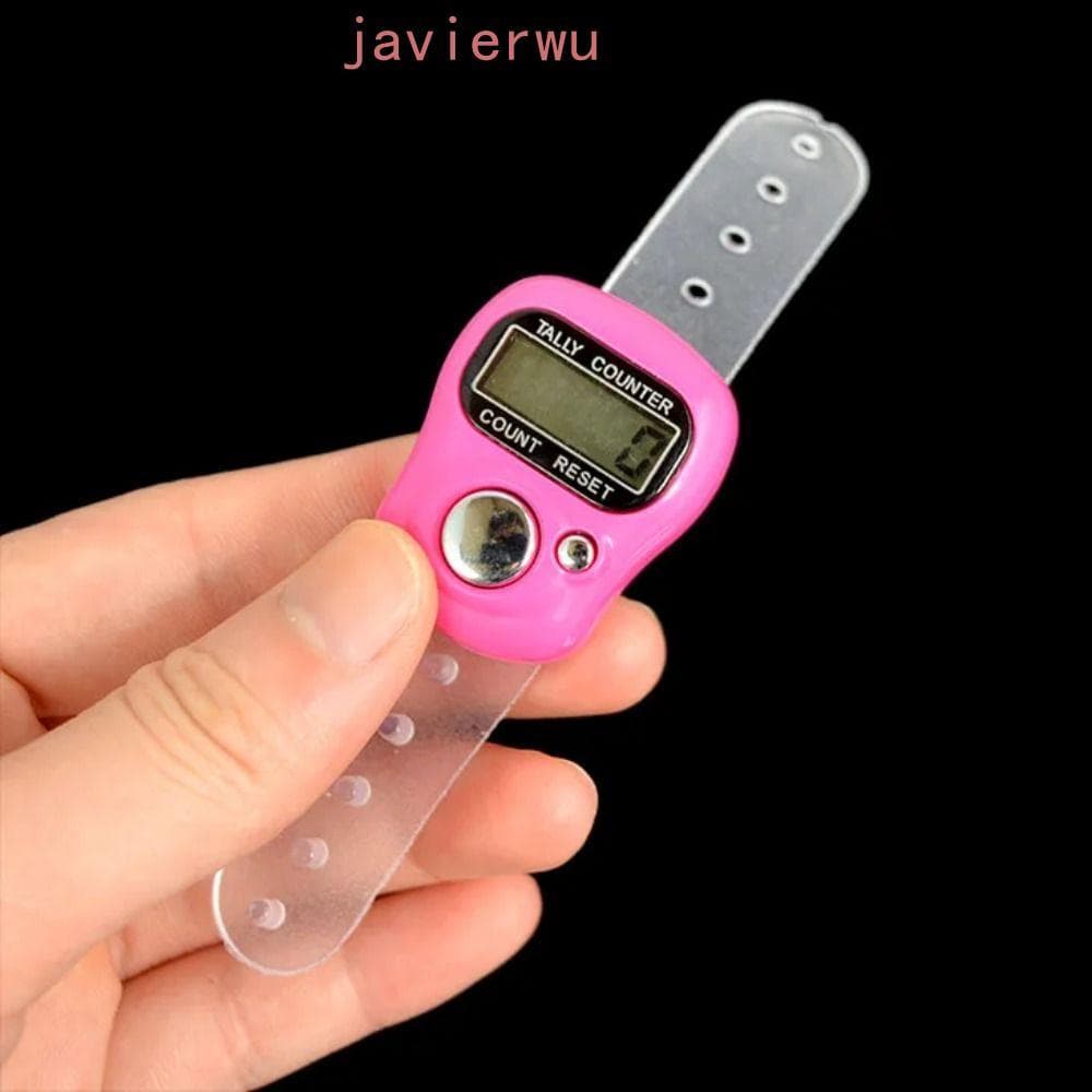 Contador De Contagem De Anel De Dedo AJAVIERWU , Linha De Tricô Digital Portátil , Mini Contadores De Curso Eletrônicos