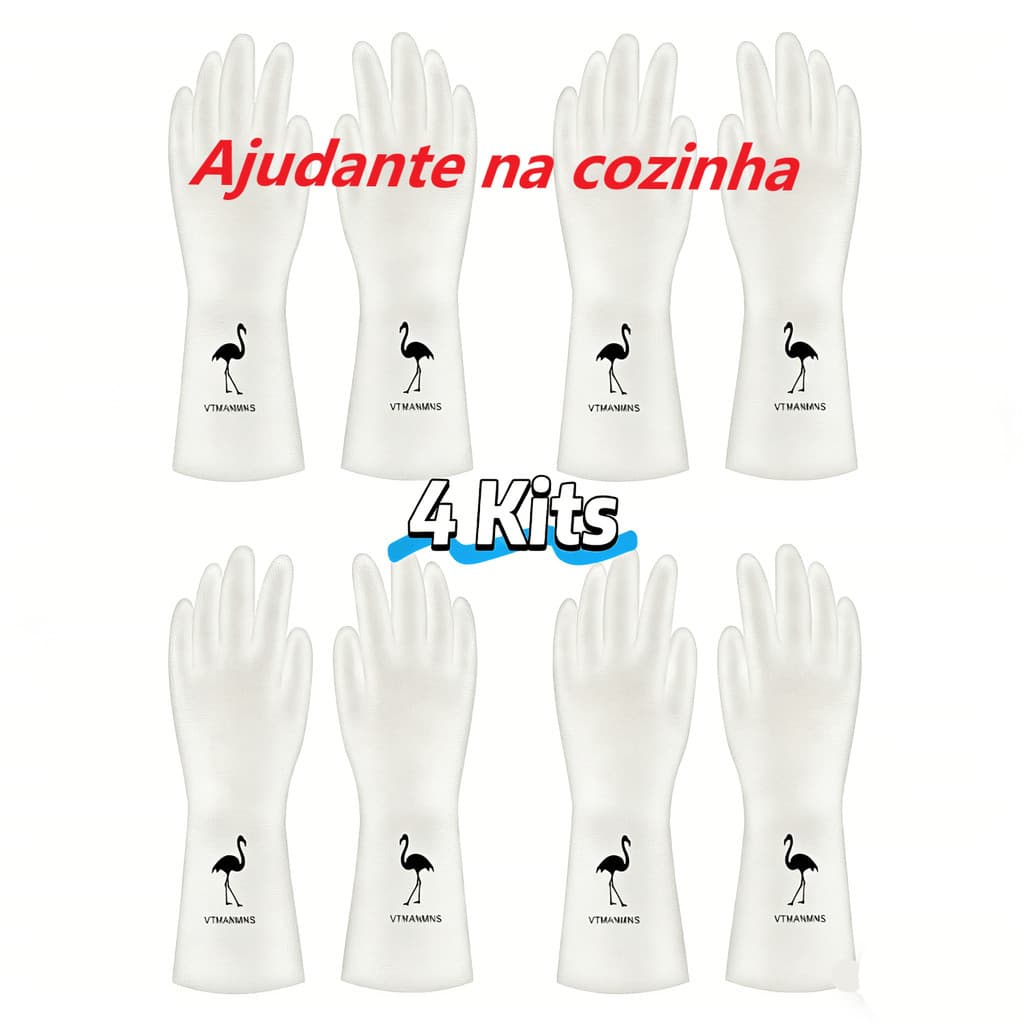 Luvas de Lavar Louça de Cozinha: Borracha Durável | Finas | Impermeáveis – Perfeitas para Tarefas Domésticas
