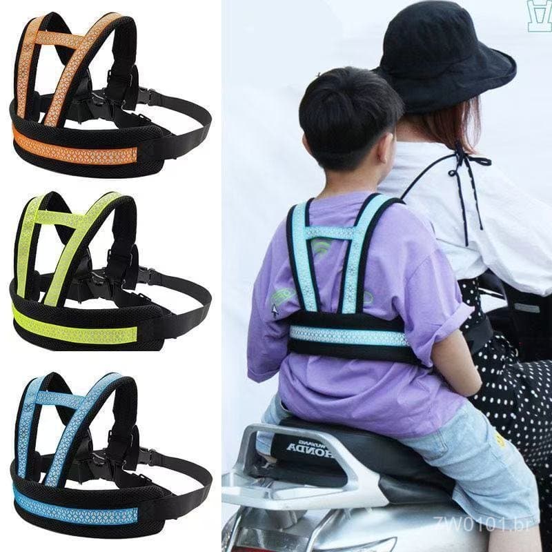 Arnês de Segurança Infantil para Motocicleta Elétrica, Dispositivo Anti-Queda para Bebês em Scooter Elétrico, Cinta de A