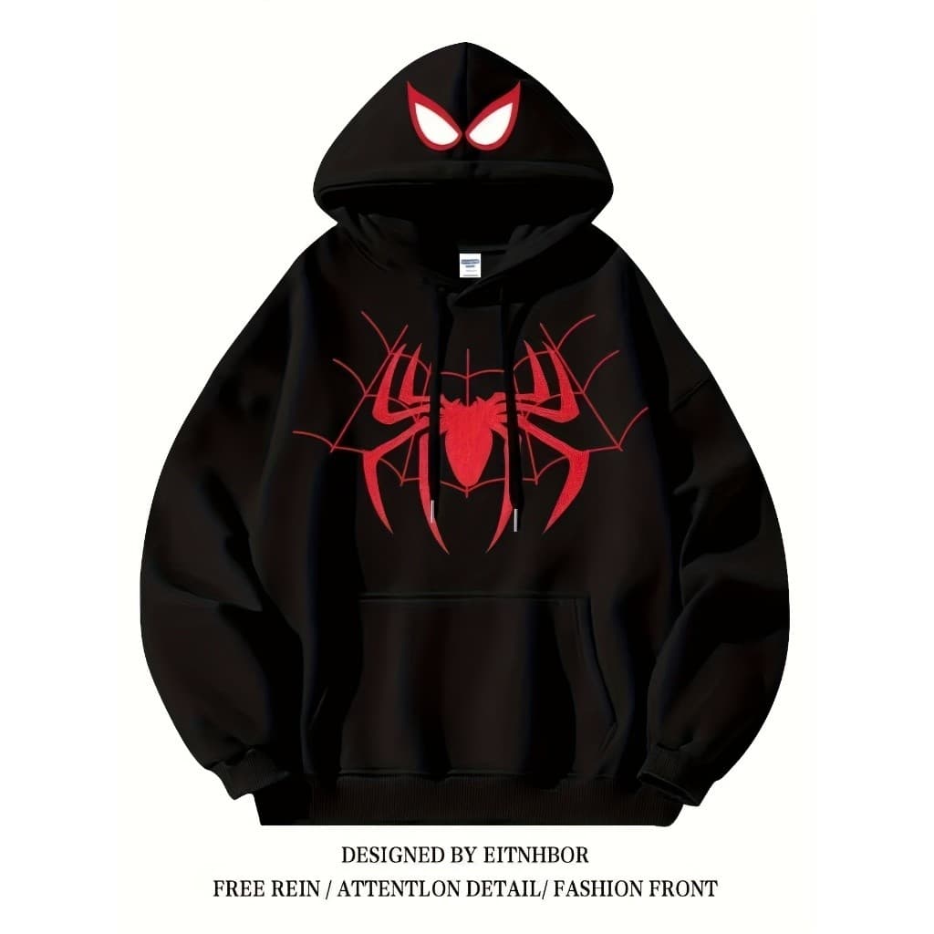 Moletom Infantil Kids Unissex Com Capuz Canguru  100% Algodão aranha