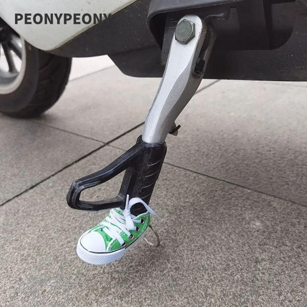 Almofada De Suporte Para Motocicleta PEONY , Mini Sapato De Lona , Sapatos Fofos Decoração De Tripé De Bicicleta