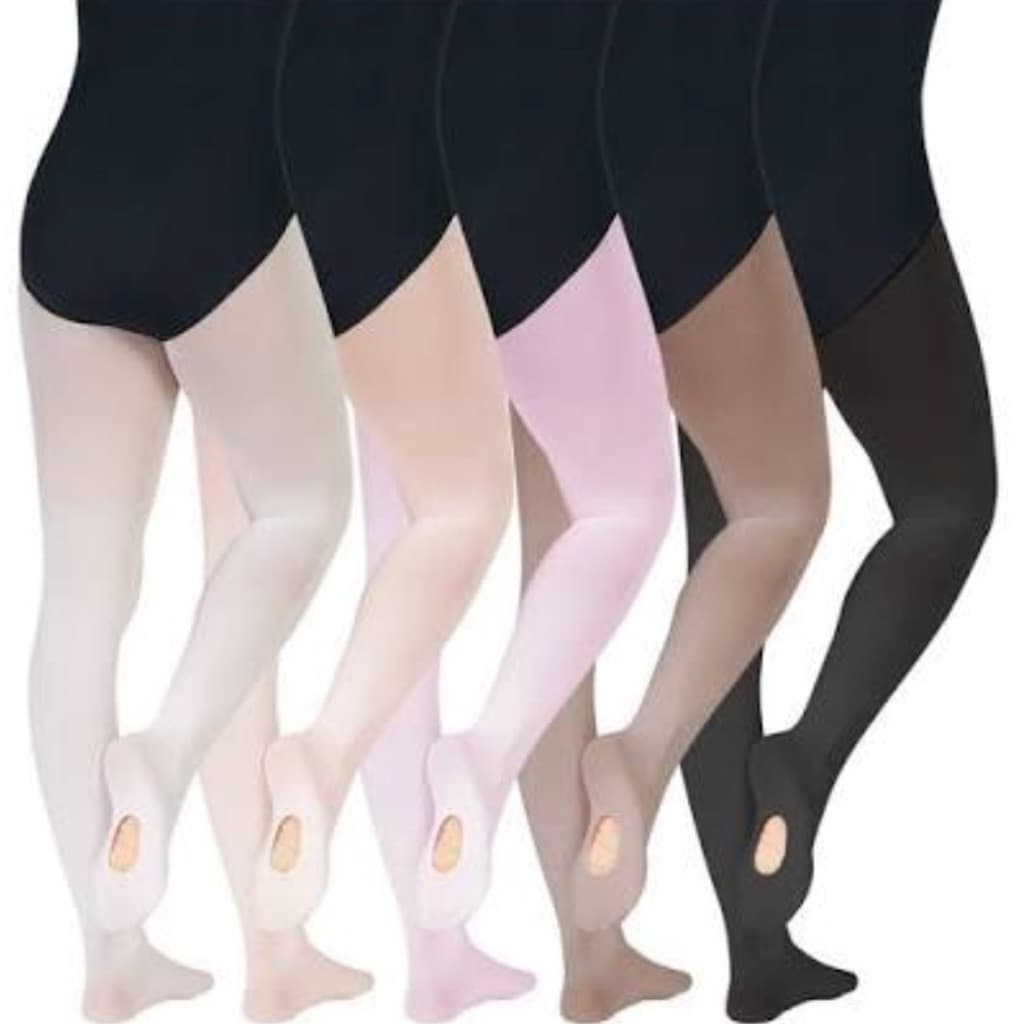 Meia Calça de Ballet Fio 80 Conversível Suplex Adulto ou Infantil, Meia Calça de Ballet Suplex