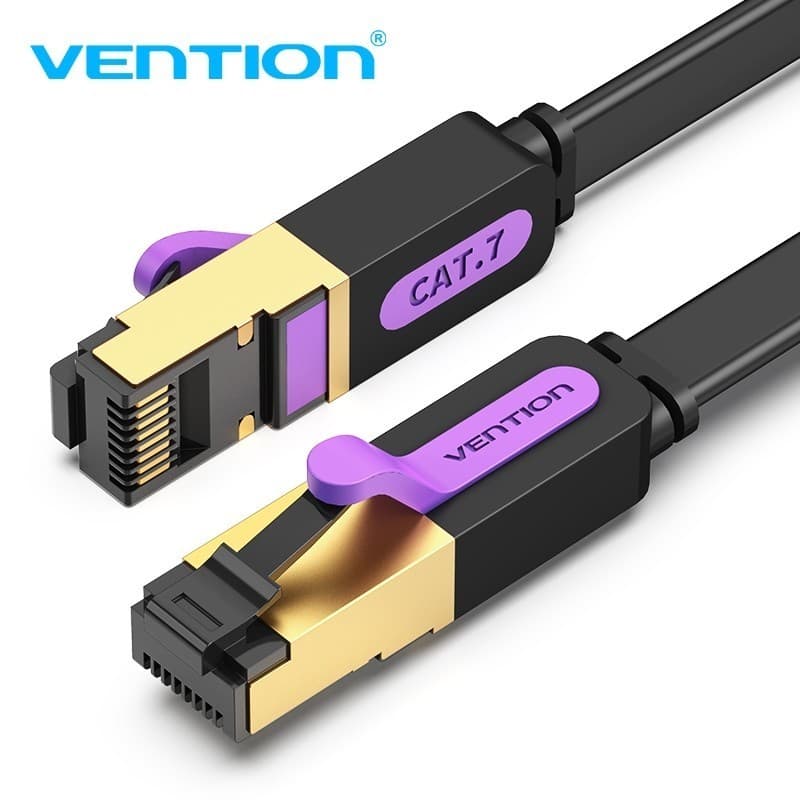 Vention cat7 ethernet cabo 10gbps de alta velocidade plana cabo internet roteador pc rj45 cabo de rede