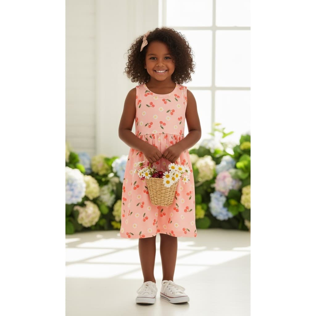 Vestido Infantil Meninas Verão Suplex Fresquinho e Leve