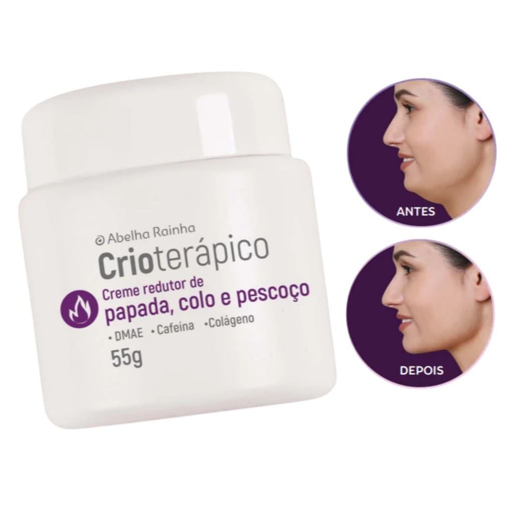 Creme Redutor Papada Colo e Pescoço Colágeno Abelha Rainha