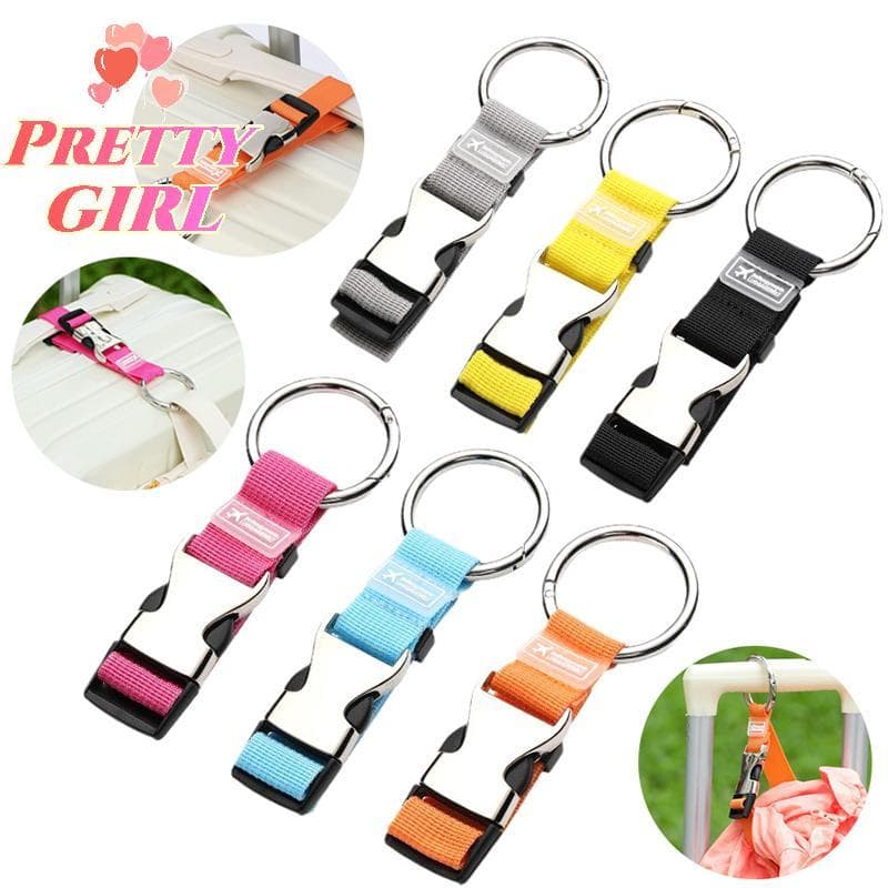 [Pretty ggirl] 1 Unidade De Alças De Bagagem Para Malas Clipe De Mola De Metal Cintos De Mala Ajustáveis De Nylon Cinto 