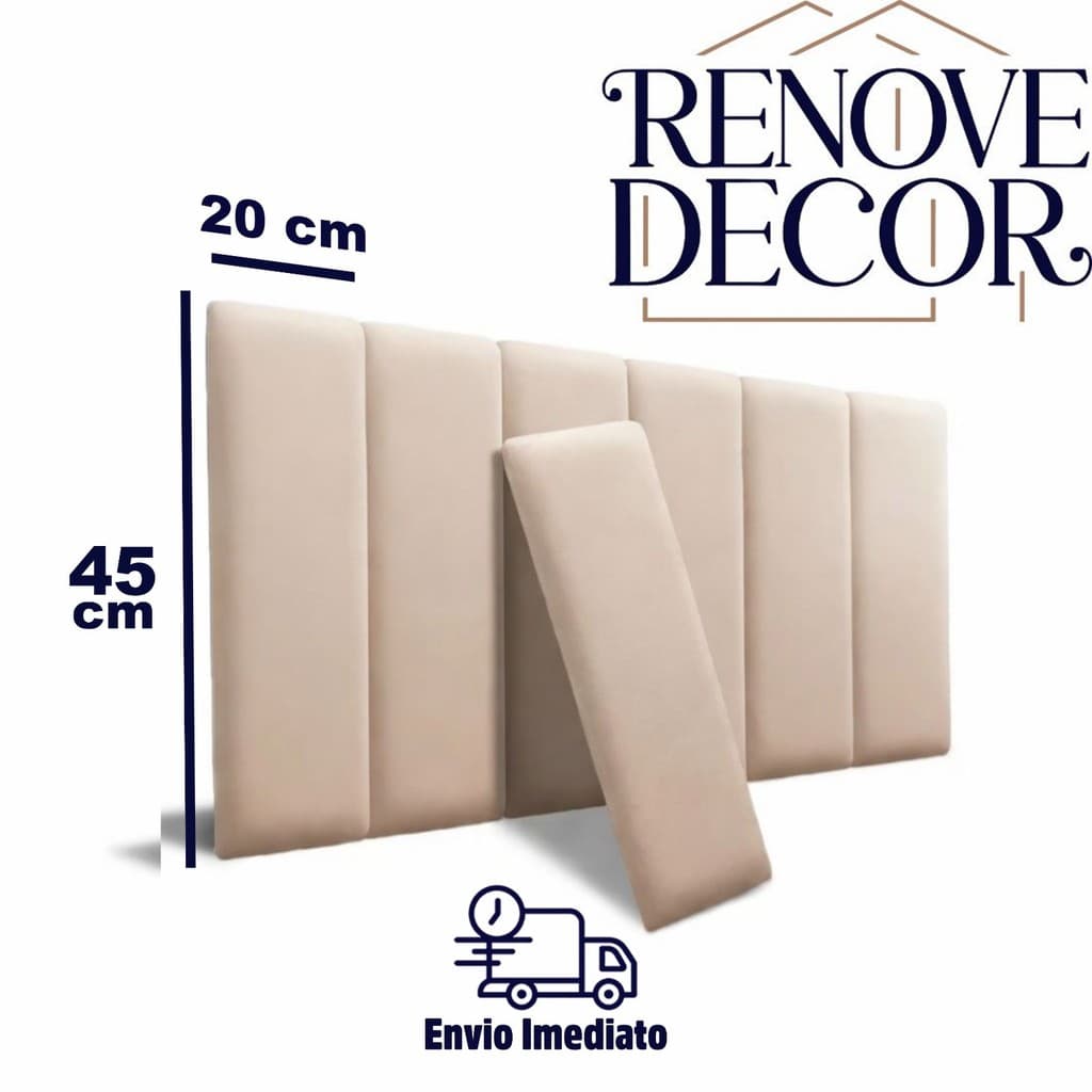 CABECEIRA DE CAMA BOX PREMIUM ADESIVA 45X20 - Renove Seu Quarto com Estilo !!!ENVIO IMEDIATO!!!