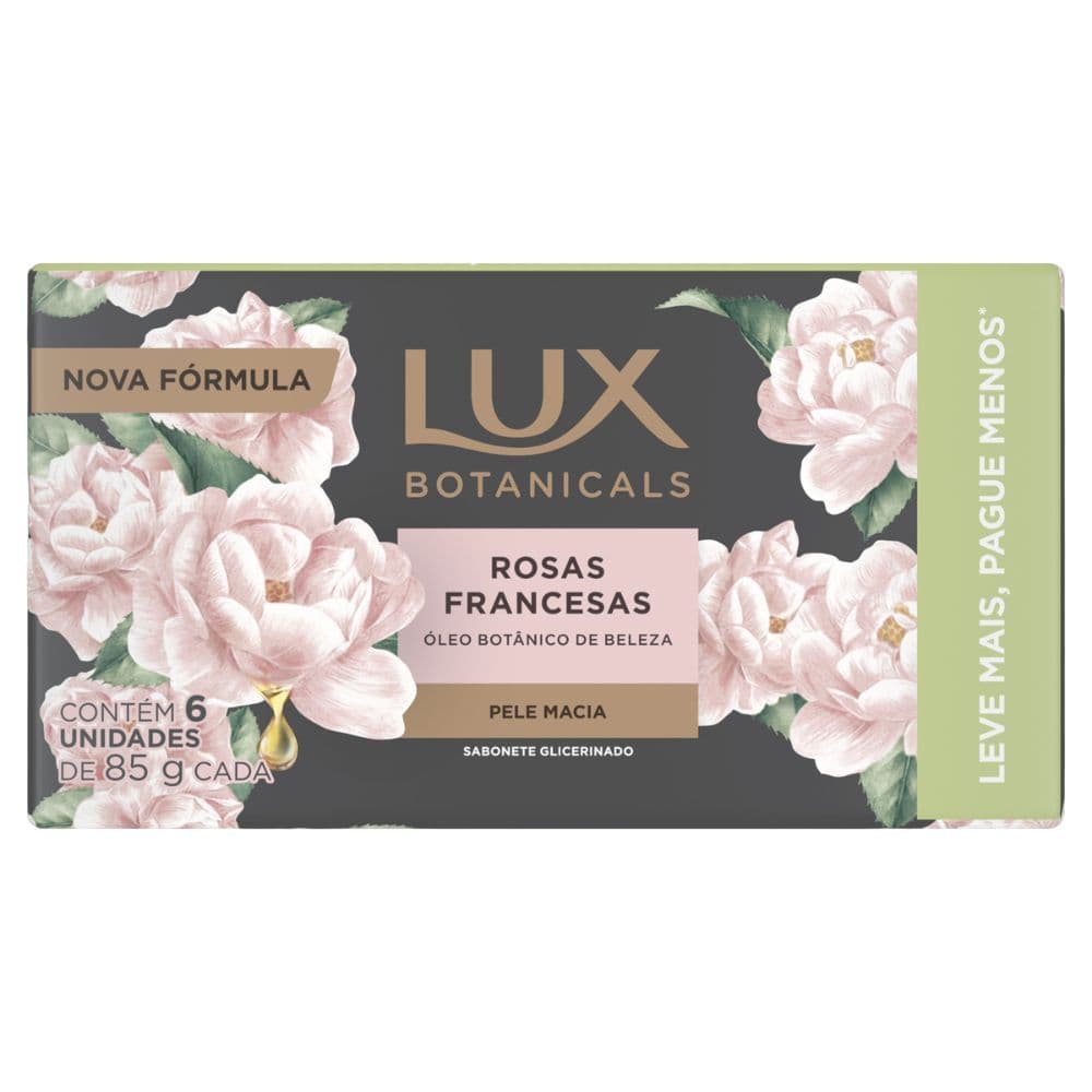 Sabonete Lux Botanicals Rosas Francesas 6 Unidade de 85g Cada