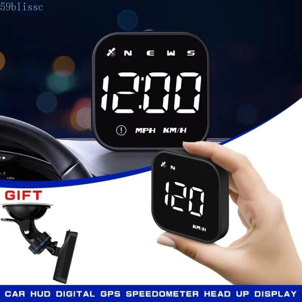 BLISSC Car Head Up Display , Velocímetro Digital Universal HUD , Projetor De Pára-Brisa De Plástico Durável Portátil