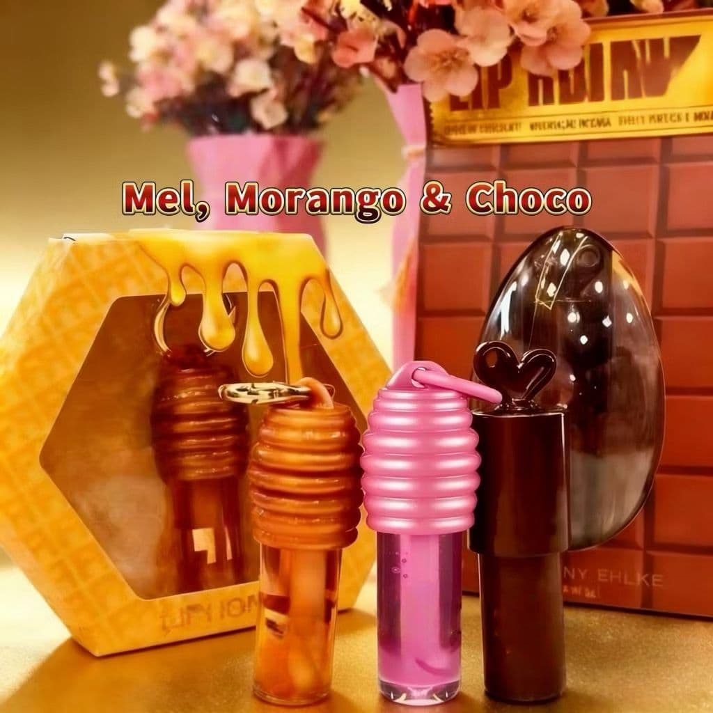 Franciny Ehlke Gloss Liphoney (Seu Novo Companheiro Inseparável, Gloss Mel & Chocolate & Morango)