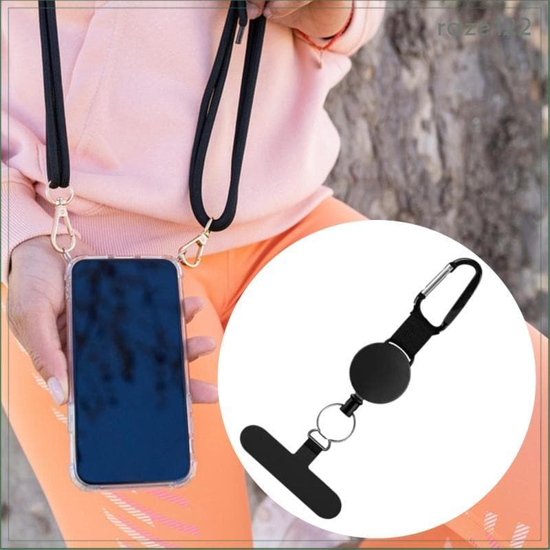 [Raze122] Cordão Extensível Para Telefone ABS Aço Fio Mosquetão Com Trava Viagens , Caminhadas , Ciclismo