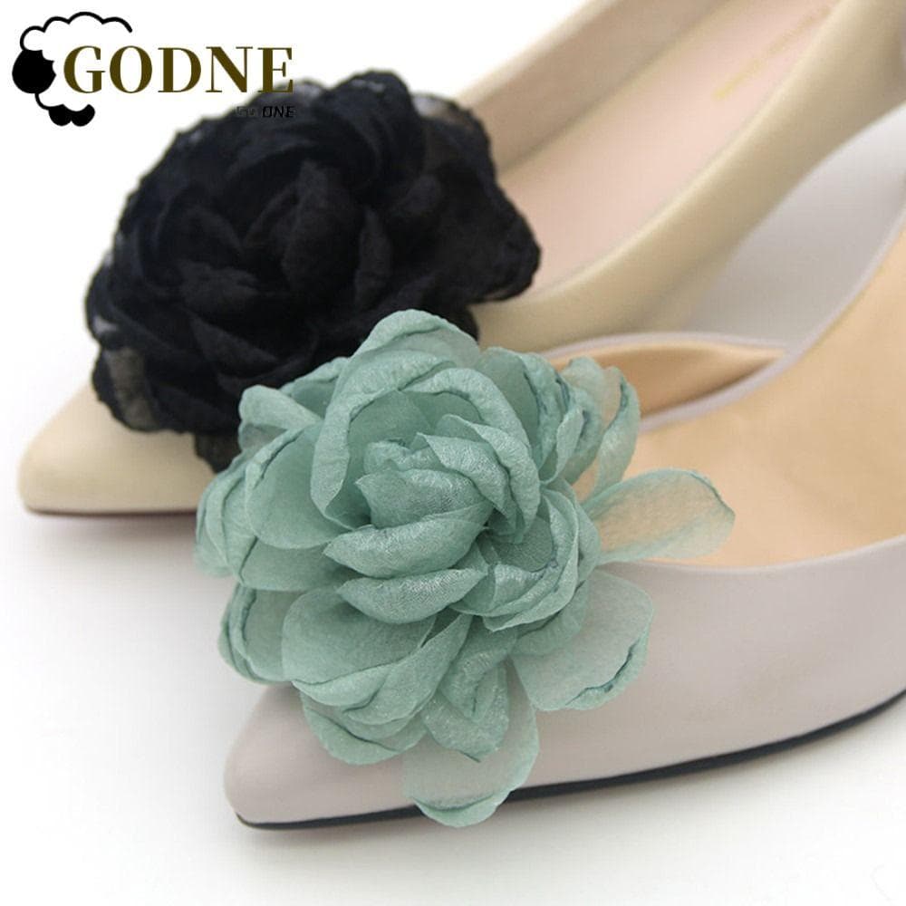 GODNESSFO 2 Peças De Decoração De Sapato Clipe Feminino De Casamento Salto Alto Arco Fita Braçadeira