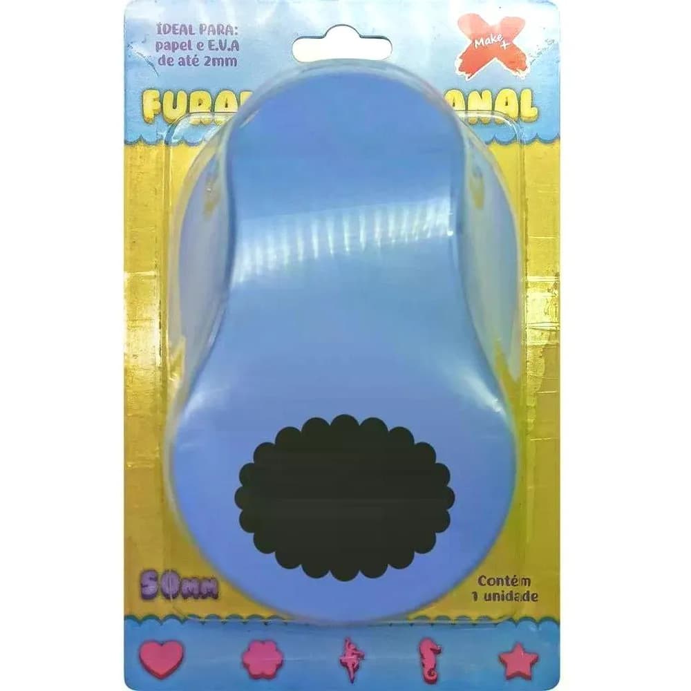 Furador De Papel Oval Escalopado 50mm (5,0cm) Artesanato Eva