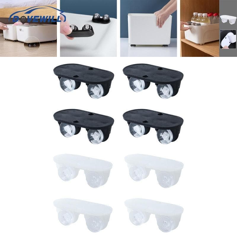 [Dovewill] 4 Peças De Rodas Pequenas , Mini Rodízios Universais , Giratórias Para Eletrodomésticos De Recipientes De Gav