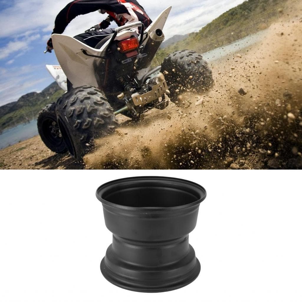 Cubo da roda traseira 4 pinos com aro de 10 polegadas, manuseio melhorado, preto de alta resistência para Quad Dirt