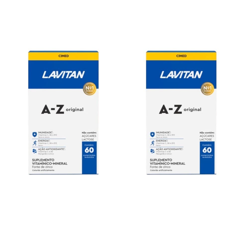 Kit 2 Lavitan A-Z Original com 60 Comprimidos