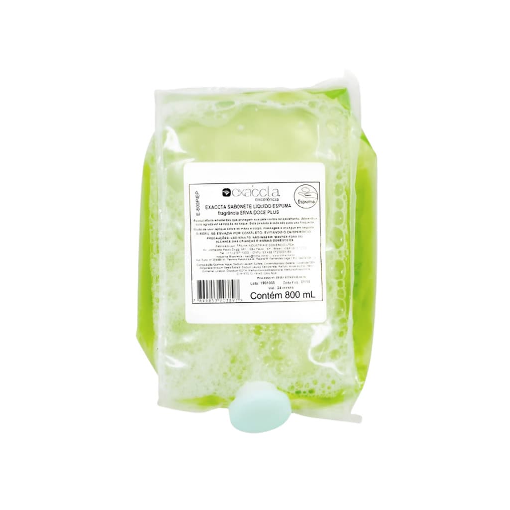 Sabonete Espuma Refil Erva Doce 800ml Exaccta Plus Trilha