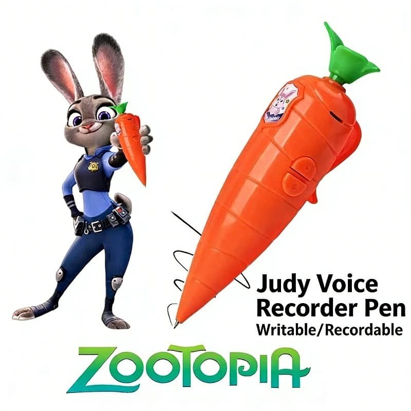 2026 Cenoura Gravador De Voz Brinquedo De Som Eletrônico Pode Escrever Graffiti Caneta Esferográfica Novidade Presente
