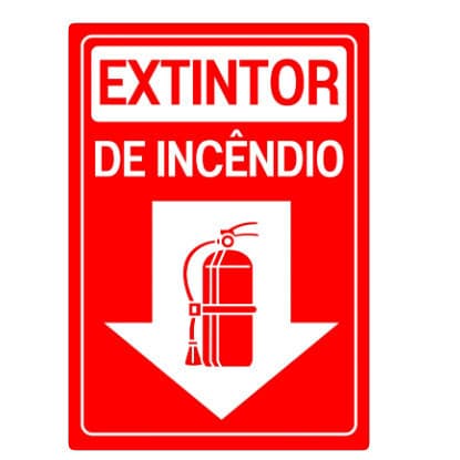 Adesivo extintor de incêndio 20 cm alta qualidade ALTA QUALIDADE