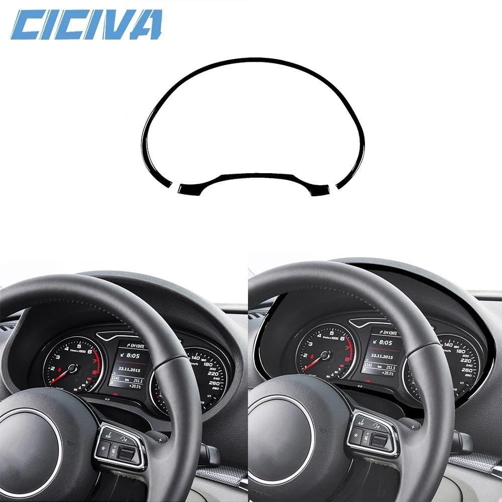 Para Audi A3 S3 RS3 8V 2013-2019 Piano Preto Velocímetro Painel De Instrumentos Decoração Tira Carro Dentro De Acessório