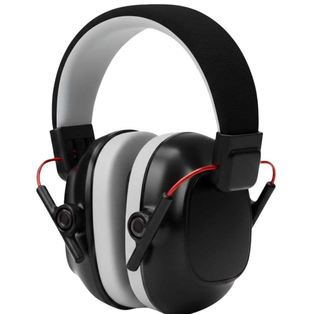 Abafador Protetor de Ruído Ajustável Infantil Preto com Estrutura Ajuste Regulável Seguro