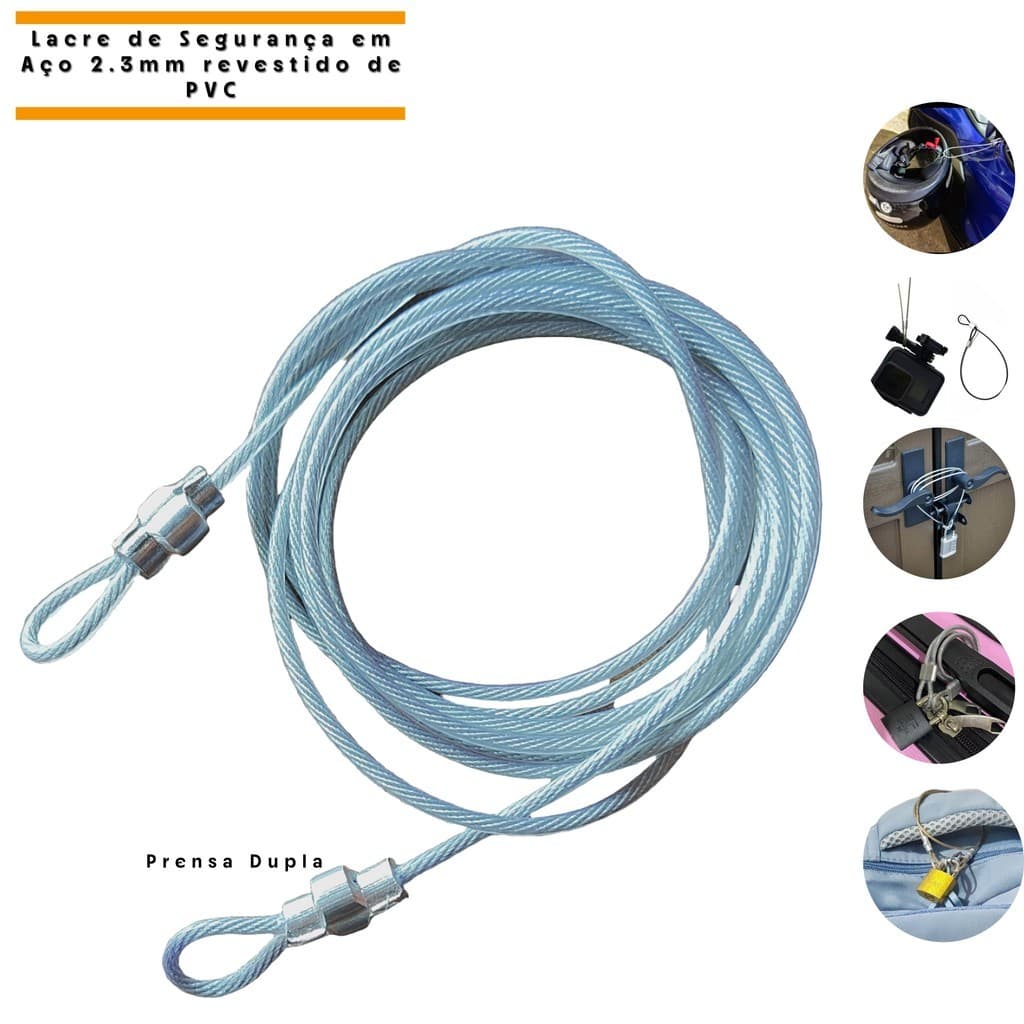 Lacre de Multiuso em Aço Prensa Dupla Medida Personalizada - Travel Airport Viagem Bagagem