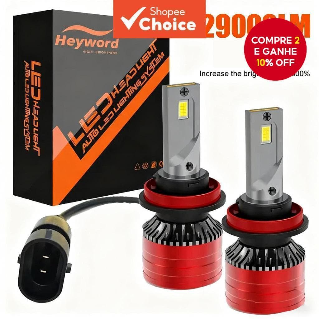 Heyword V13 3570 Chip 30000LM 100W 6000K H1 H7 H11 9005 9006 Farol LED Para Carro