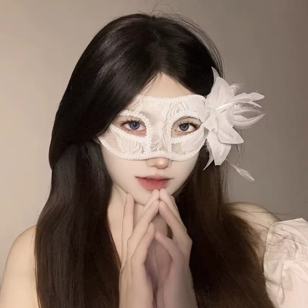 Máscara Renda Flor Festa Veneziana Carnaval Fantasia Sexy Decoração Cosplay Halloween Casamento Baile Mascara