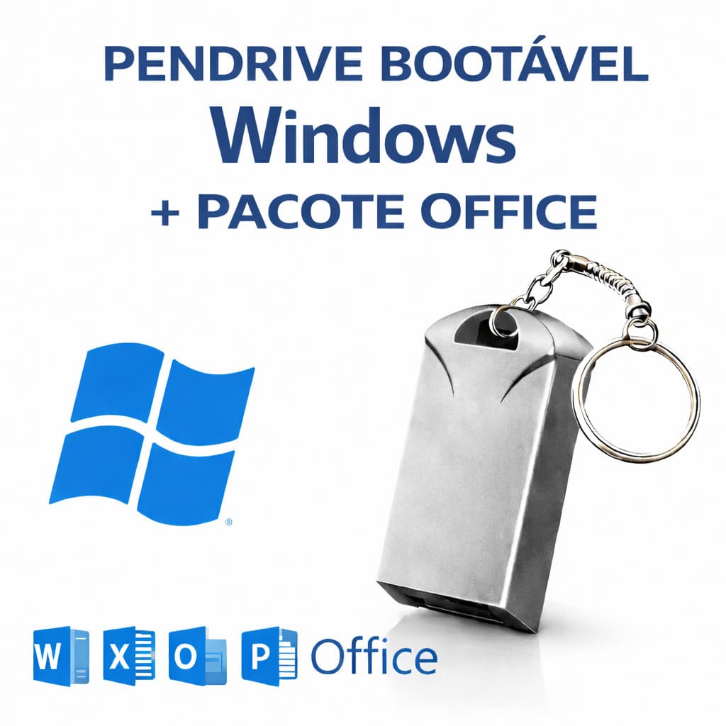 Pendrive Para Formatar PC Notbook Windows 7 ao 11 Setup Completo Programas