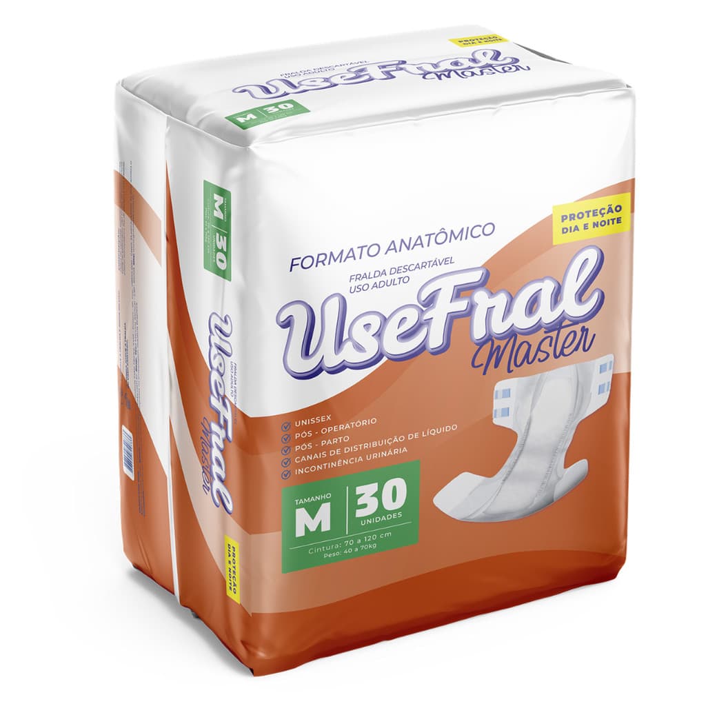 Fralda Geriatrica Usefral Mega M/30 - Entrega Rápida