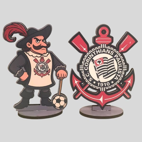 Totem Corinthians time mascote timão decoração para torcedores