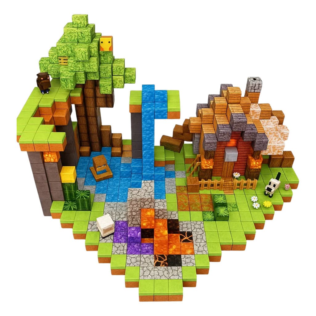 Kit Blocos Magnéticos Montar Construção Brinquedo Educativo