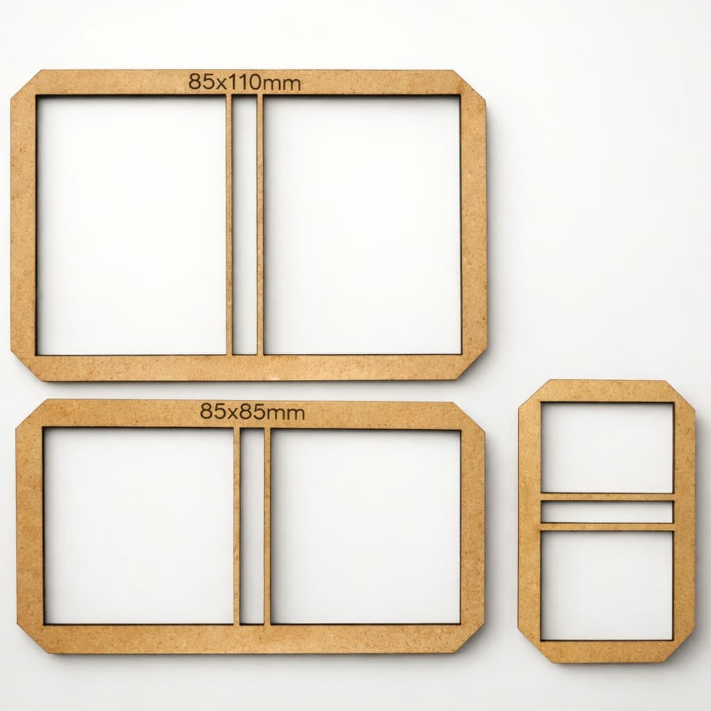 Kit 3 Gabarito Post It Moldura Cartonagem Encadernaçao Bloquinho de papel Mdf