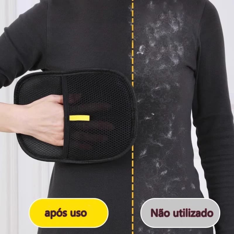 Luva Mágica Removedora de Pelos Pet Dupla Face para Limpeza de Roupas Sofá e Cama