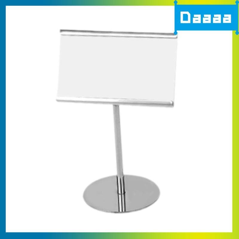 [Zzxitwyq] Porta-Cartões De Lugar Nome Em Aço Inoxidável Suporte Para Sinalização De Mesa Exibição De Clipe De Cartão Ca