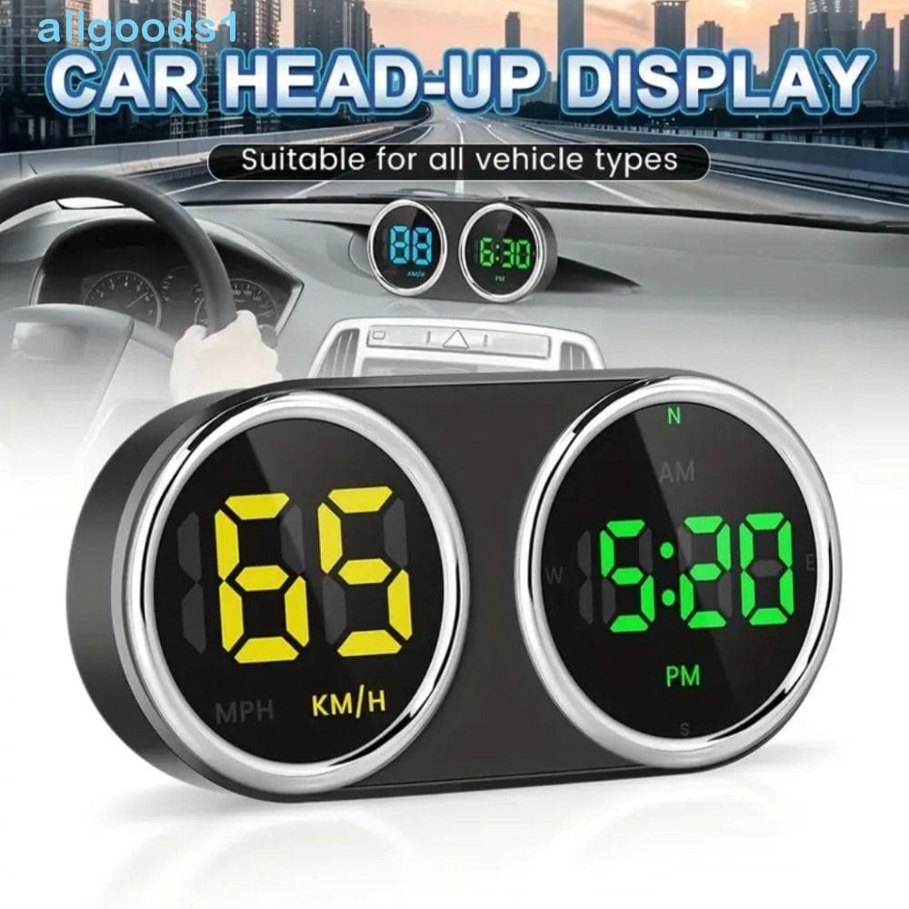 ALLGOODS HUD Car Head Up Display , Plug & Play Velocímetro Digital De Carro GPS Com Comutação De 7 Cores , Portátil
