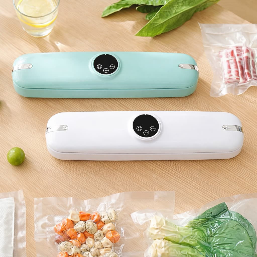 Máquina Seladora a Vácuo de Alimentos Doméstica Embalagem Potátil 110-220v Hermética 10 SACOS INCLUSOS