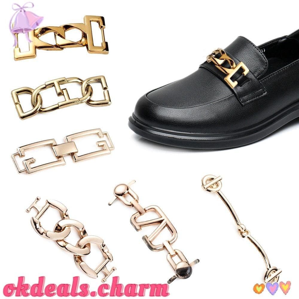 OKDEALS Corrente De Sapato De Metal Em Liga Fivela De Cinto Acessórios De Roupas Fivelas