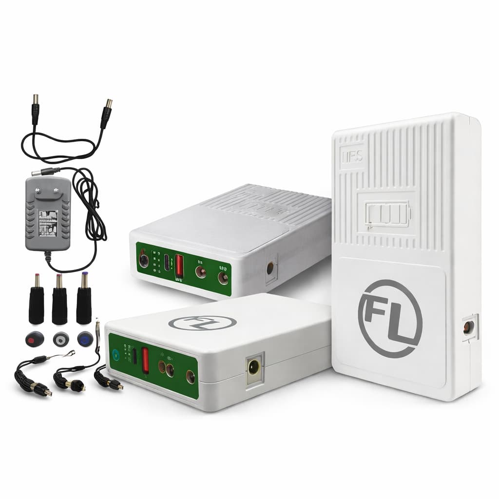 Mini Nobreak DC UPS 12v 2a 8.000mAh/10.400mAh Bivolt Segurança Cftv Camera Branco