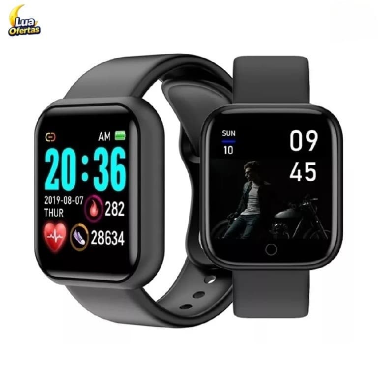 Smartwatch D20 relógio Colocar foto com tela hd y68 bluetooth com lembrete chamada monitor de frequência